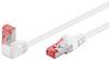 Câble patch Goobay CAT 6 1x coudé à 90°, S/FTP (PiMF), blanc 2 m