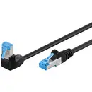 Câble patch Goobay CAT 6A 1x coudé à 90°, S/FTP (PiMF), noir 10 m