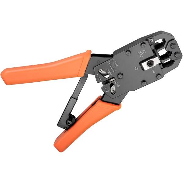 Pince à sertir Goobay pour fiches modulaires - pour le sertissage de fiches modulaires à 4, 6 et 8 broches de type...