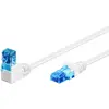 Câble patch Goobay CAT 6A 1x coudé 90°, U/UTP, blanc 0,25 m