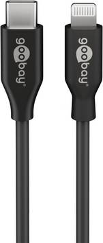 Câble de charge et de synchronisation Lightning USB-C, le câble MFi pour Apple iPhone, iPad noir