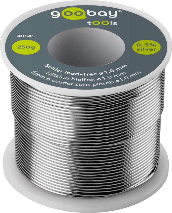 Goobay LZ 1.0mm 250g - bleifrei - Essential Étain à souder bobine Sn99,3Cu0,7  250 g 1 mm