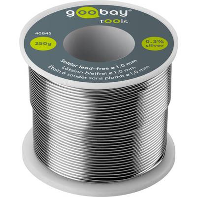 Goobay LZ 1.0mm 250g - bleifrei - Essential Étain à souder bobine Sn99,3Cu0,7 250 g 1 mm-0