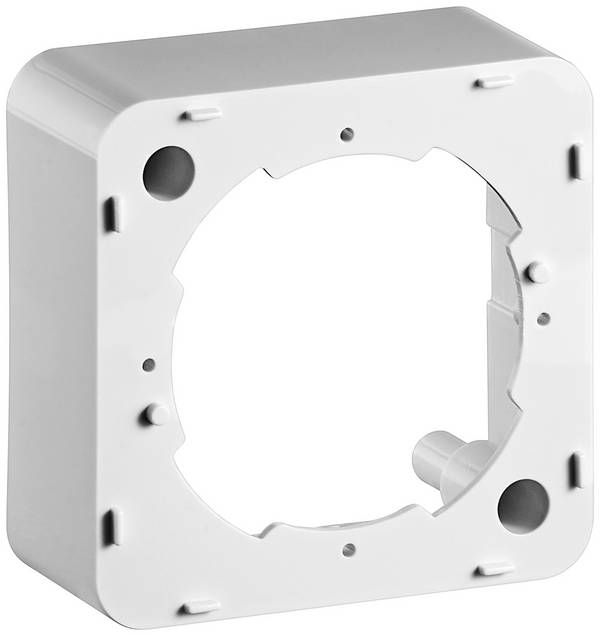 Cadre de surface Goobay pour prises d'antenne - 1 pièce. Cadre de surface en blanc