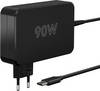 Chargeur USB-C pour tablette, ordinateur portable, par exemple Apple MacBook, Huawei MateBook, 90 W, noir