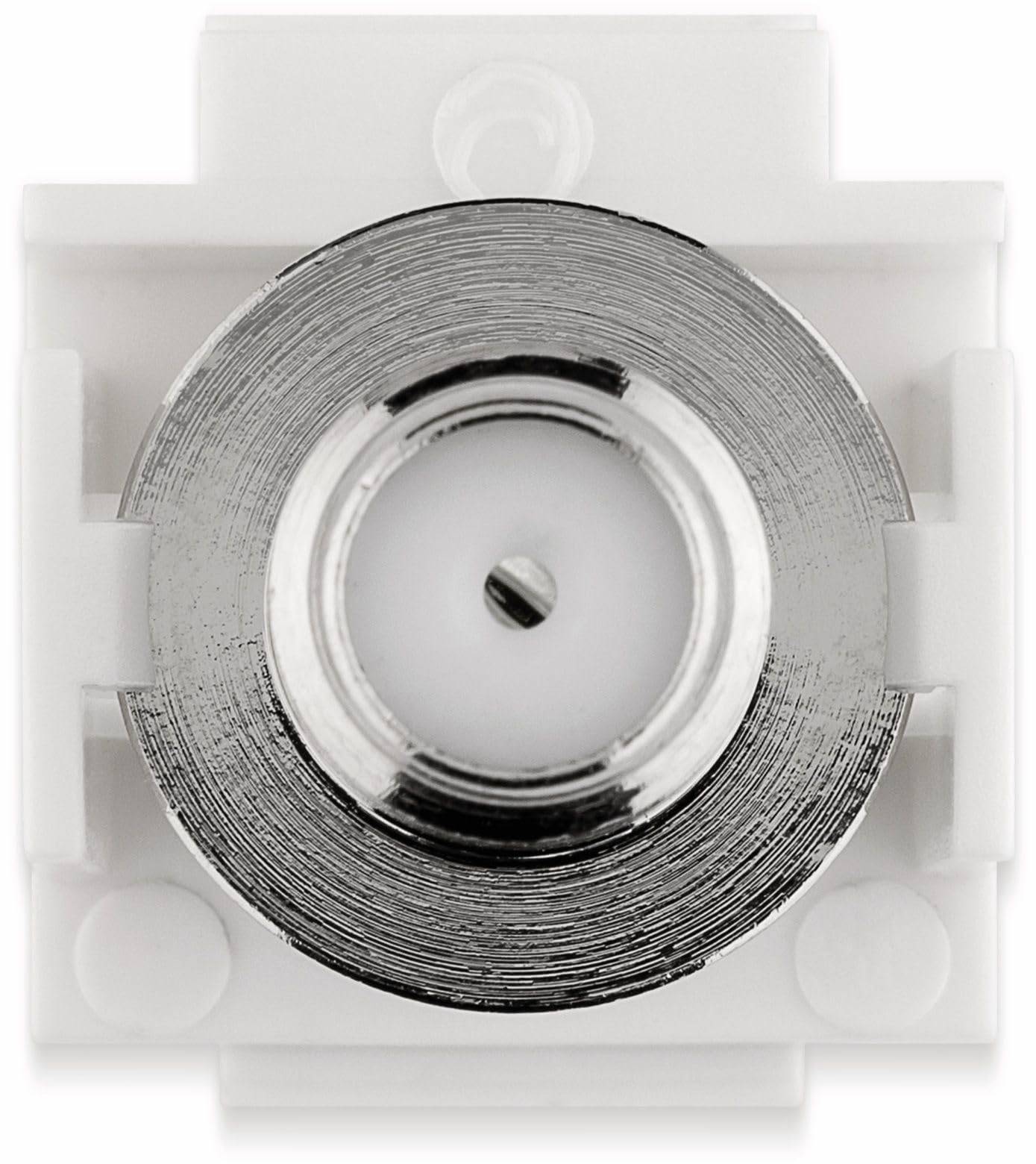 Goobay Keystone Module SAT/Antenne, montage encastré - 18,9 mm de large, prise coaxiale > prise F-5