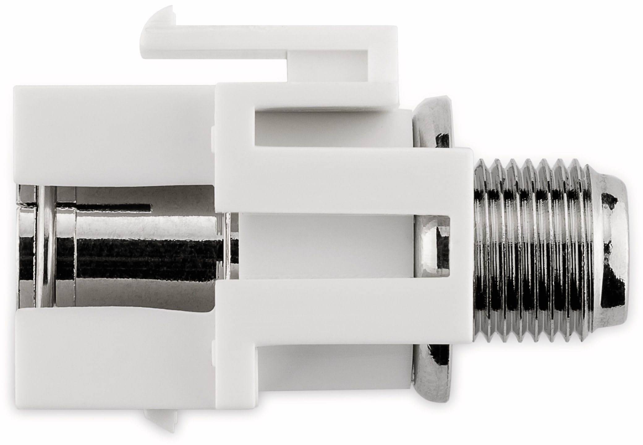 Goobay Keystone Module SAT/Antenne, montage encastré - 18,9 mm de large, prise coaxiale > prise F-4