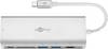 Goobay Goobay 76788 USB-C Verteiler 4K Hub USB C Mehrfachstecker USB-A RJ45 SD Reader 6 ports Hub USB avec port de charge rapide argent