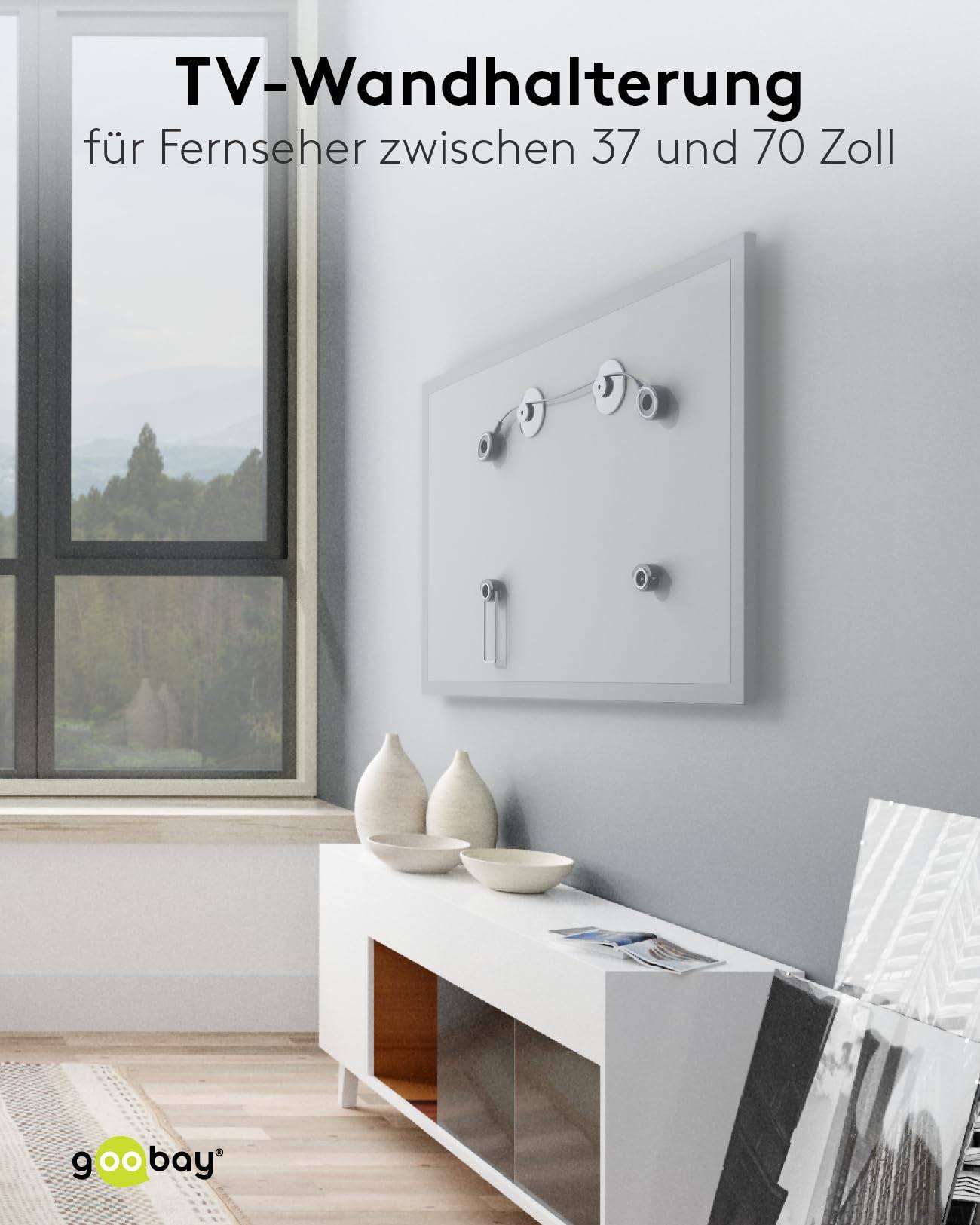 Support TV mural Goobay EasyMount Universal - support pour téléviseurs de 37 à 70 pouces (94-178 cm) jusqu'à 50 kg...-6