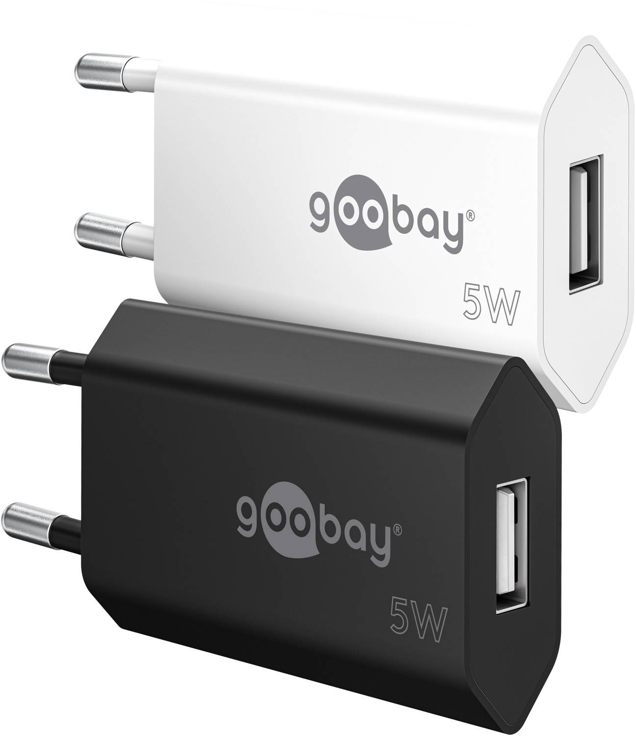 Chargeur USB Goobay (5W) noir - alimentation USB compacte avec connexion 1xUSB-0