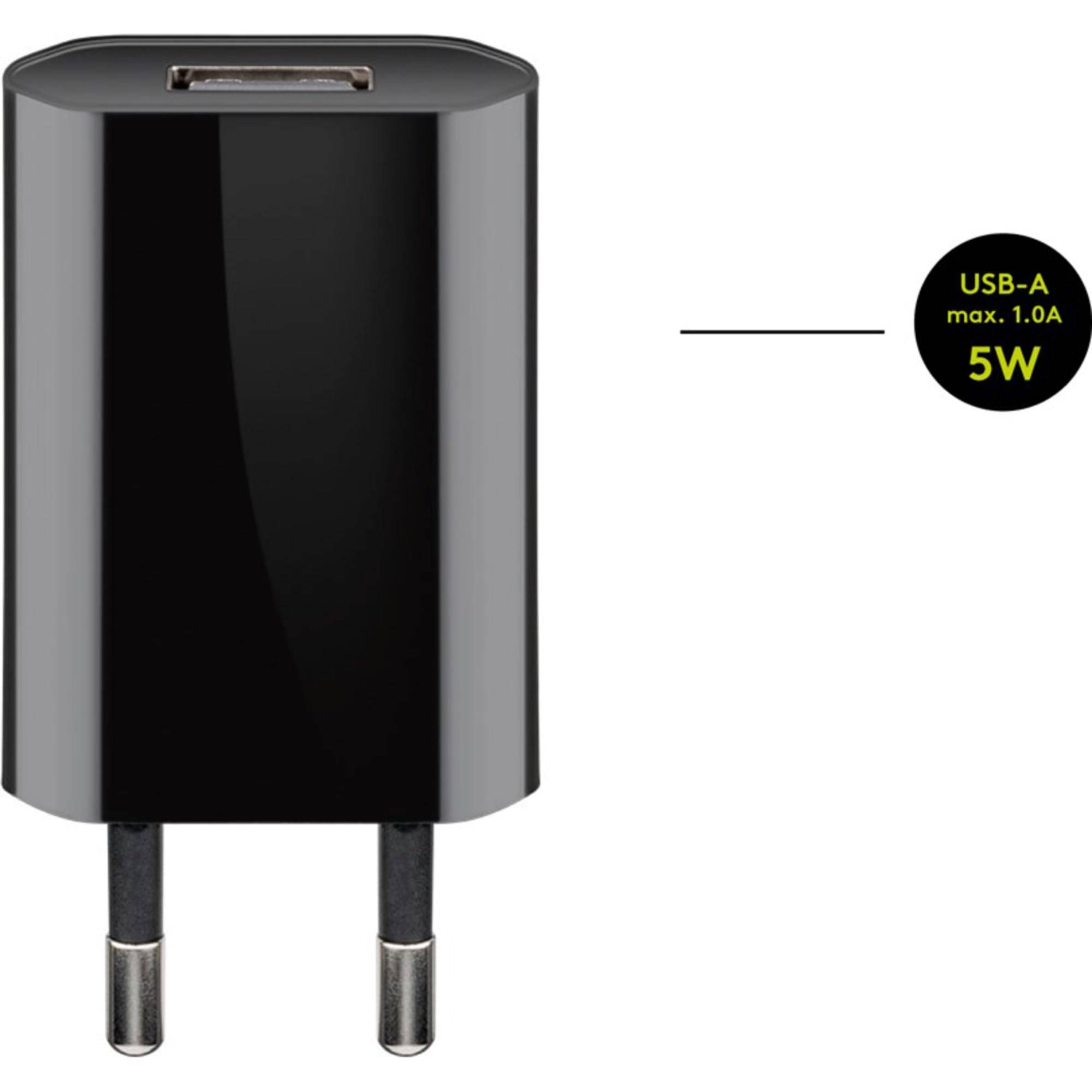 Kit de charge Goobay USB-C™ 1 A - bloc d'alimentation avec câble Type-C™ 1 m (noir)-5
