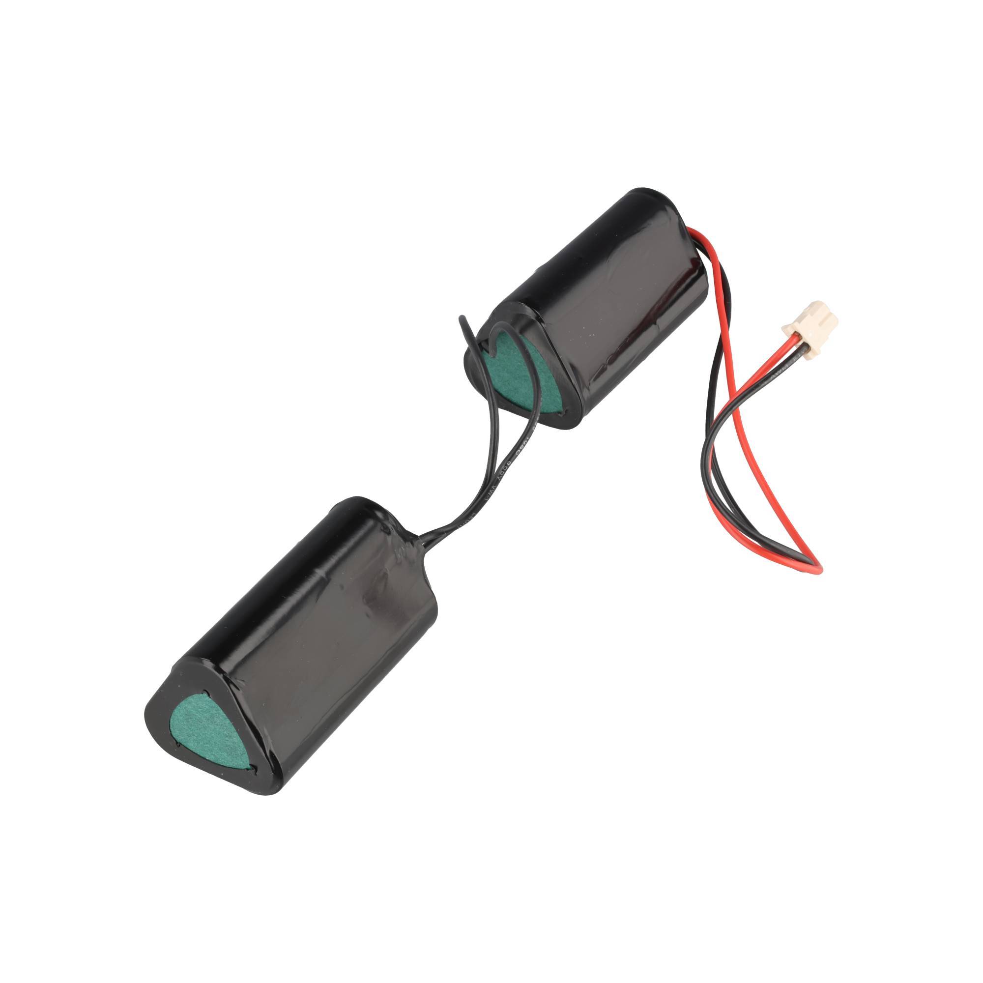 Batterie pour éclairage de secours NiMH 7,2V 1500mAh D1x3x2 Mignon AA avec câble et fiche remplace Beghelli 415393001-0