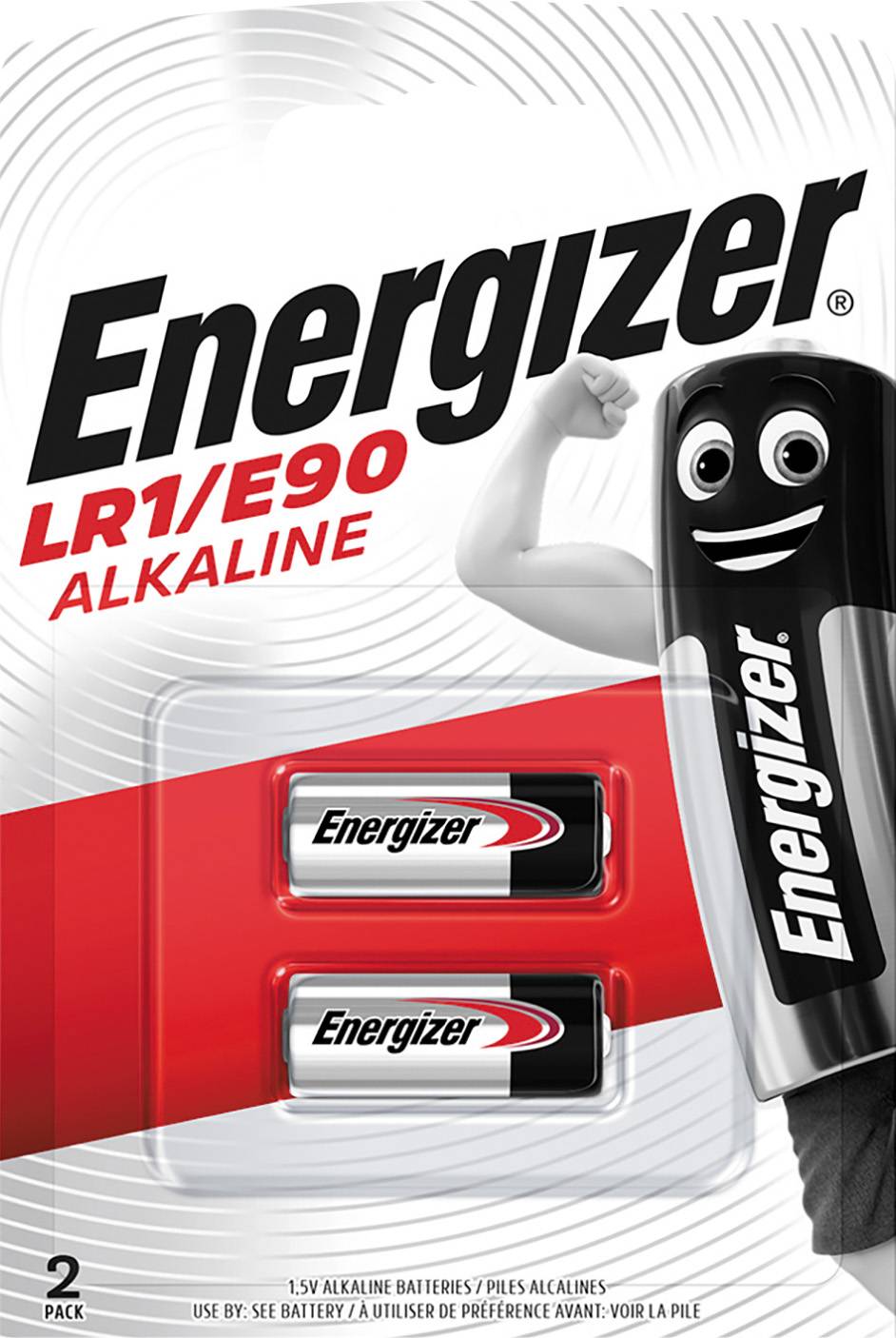 Piles alcalines Energizer, LR1, E90, 1,5 V, pour appareils électroniques, blister (lot de 2)-0