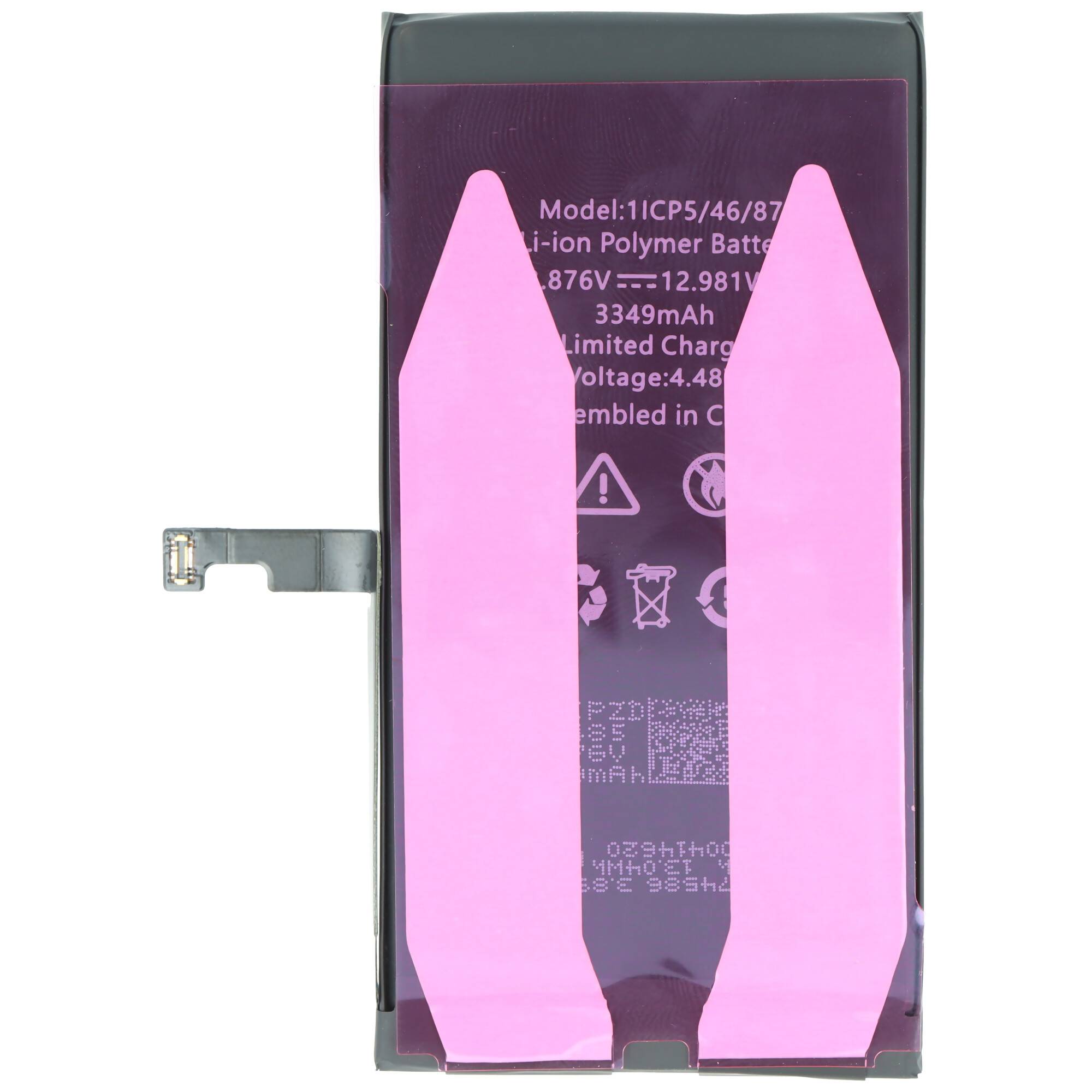 Batterie compatible avec Apple iPhone 15, diagnostiquable, Li-Polymère, 3,87 V, 3349 mAh, 12,98 Wh, sans outils-3