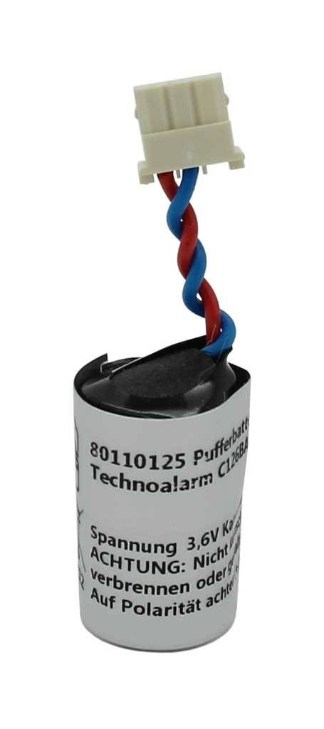 Batterie de secours LiSoCl2 3,6V 1,2Ah remplace Technoalarm C126BATT36LI-0