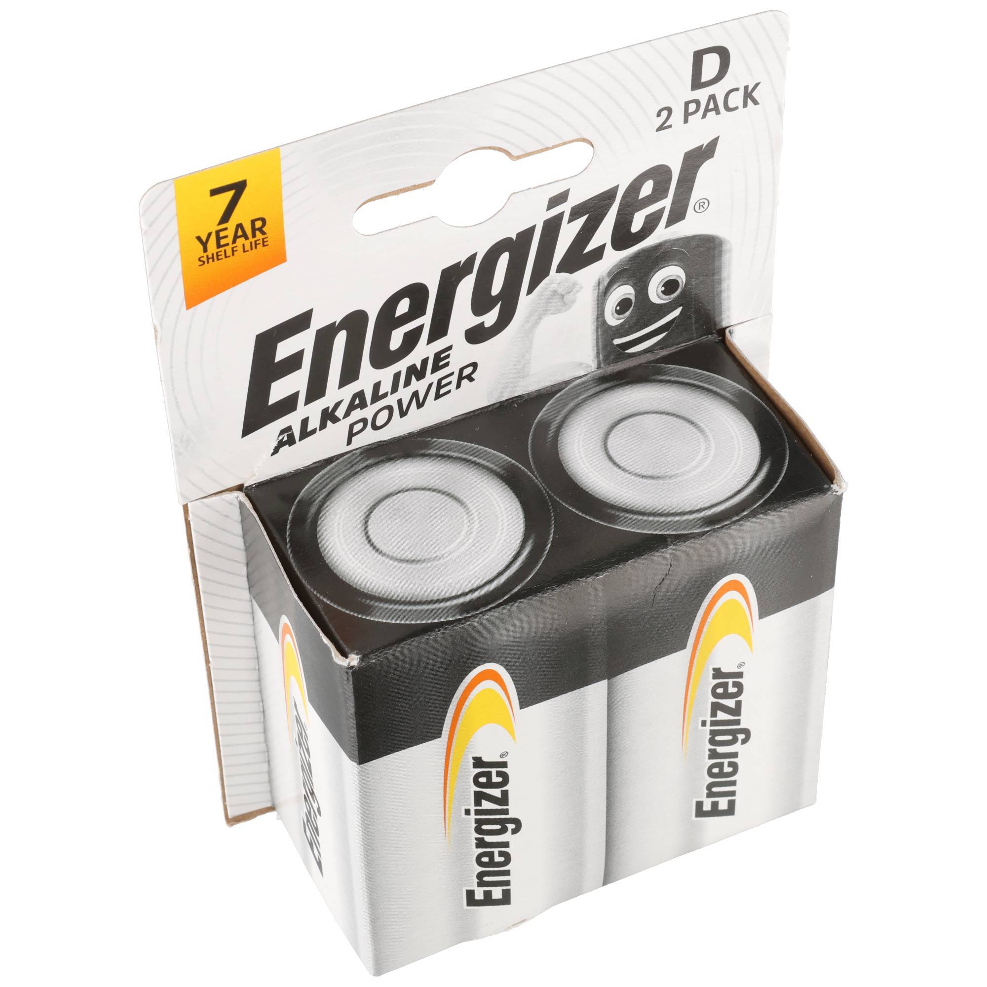 Piles alcalines Energizer, monobloc, D, LR20, 1,5 V, emballage blister (lot de 2)-3