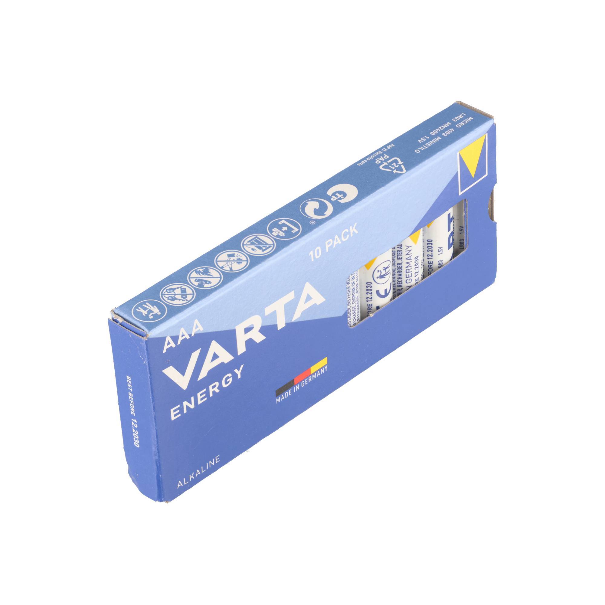 Lot de 10 piles alcalines Varta Energy, micro, AAA, LR03, 1,5 V-3