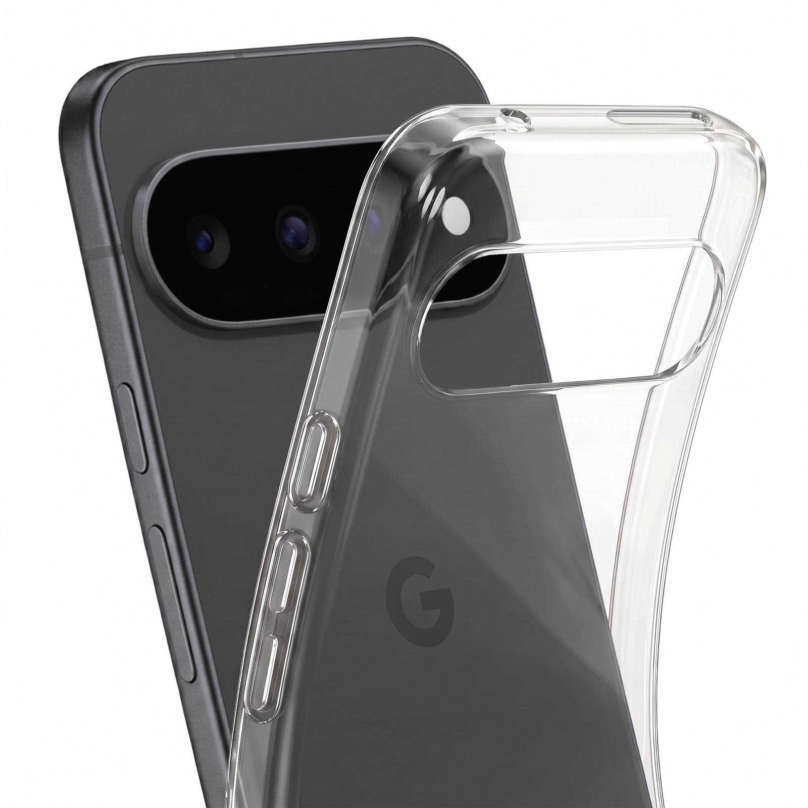Coque pour Google Pixel 11 Slim avec Bords Relevés Compatible Qi-4