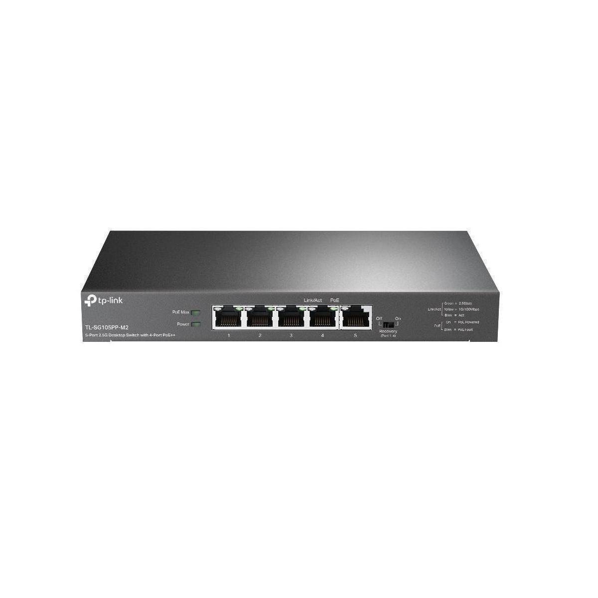 TP-Link TL-SG105PP-M2, Non-géré, Gigabit Ethernet (10/100/1000), Connexion Ethernet, supportant l'alimentation via ce po-0