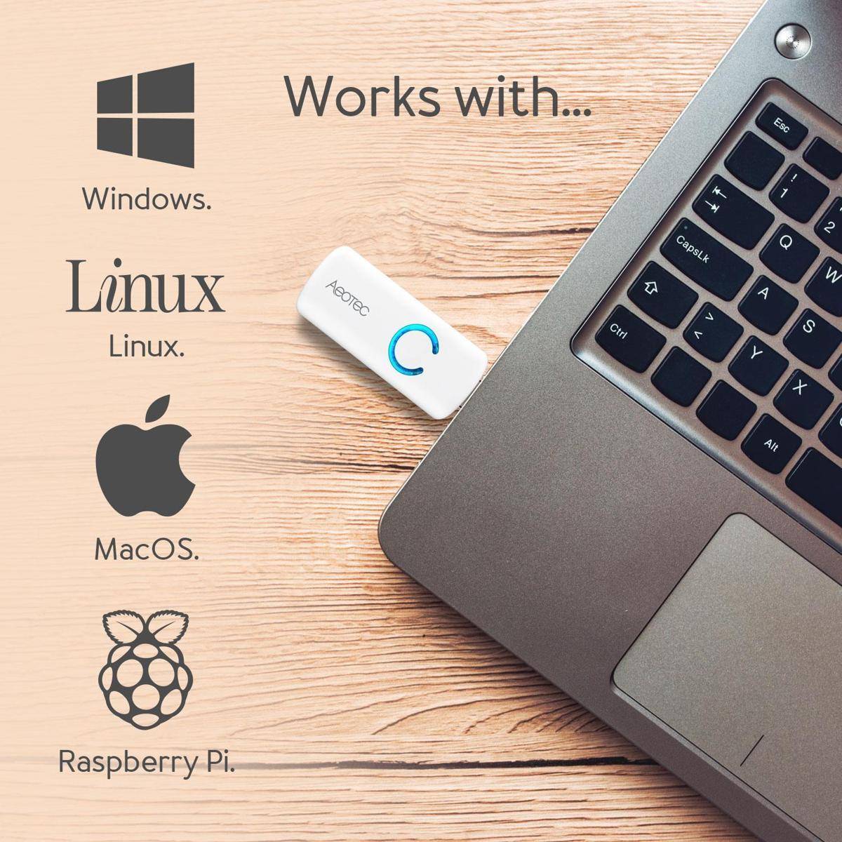 Contrôleur USB Z-Wave Plus Z-Stick (GEN5) - AEOEZW090PLUS-C-4
