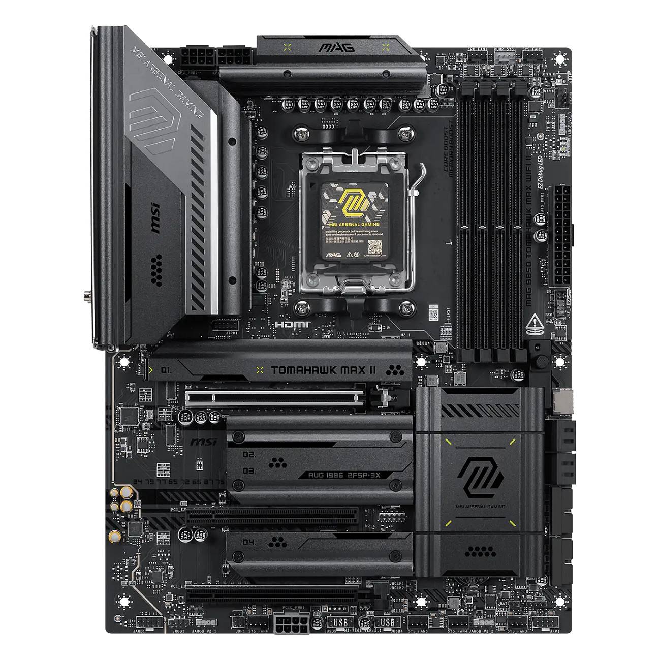 MSI MAG B850 TOMAHAWK MAX WIFI II, AMD, Emplacement AM5, AMD Ryzen 7000 Series, AMD Ryzen 8000 Series, AMD Ryzen 9000 Se-0