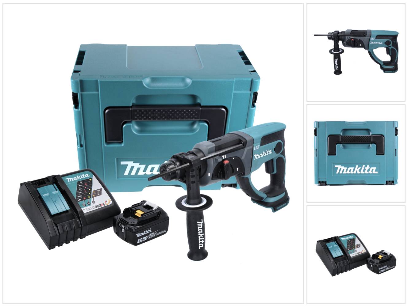Perforateur burineur SDS-Plus 2J 18V LXT -1x5,0 Ah- en coffret MAKPAC - MAKITA DHR202RT1J