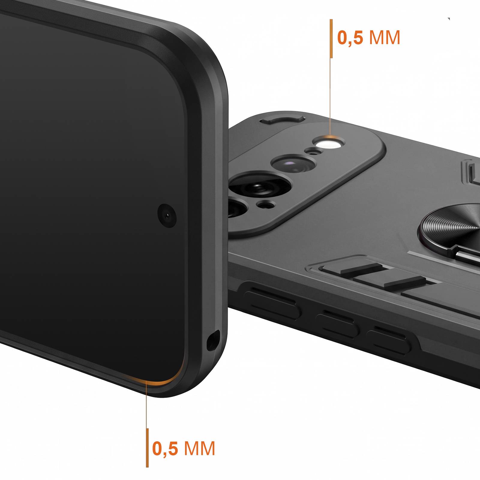 Coque pour Google Pixel 11 Pro XL Antichoc avec Bague et Cache Caméra-2