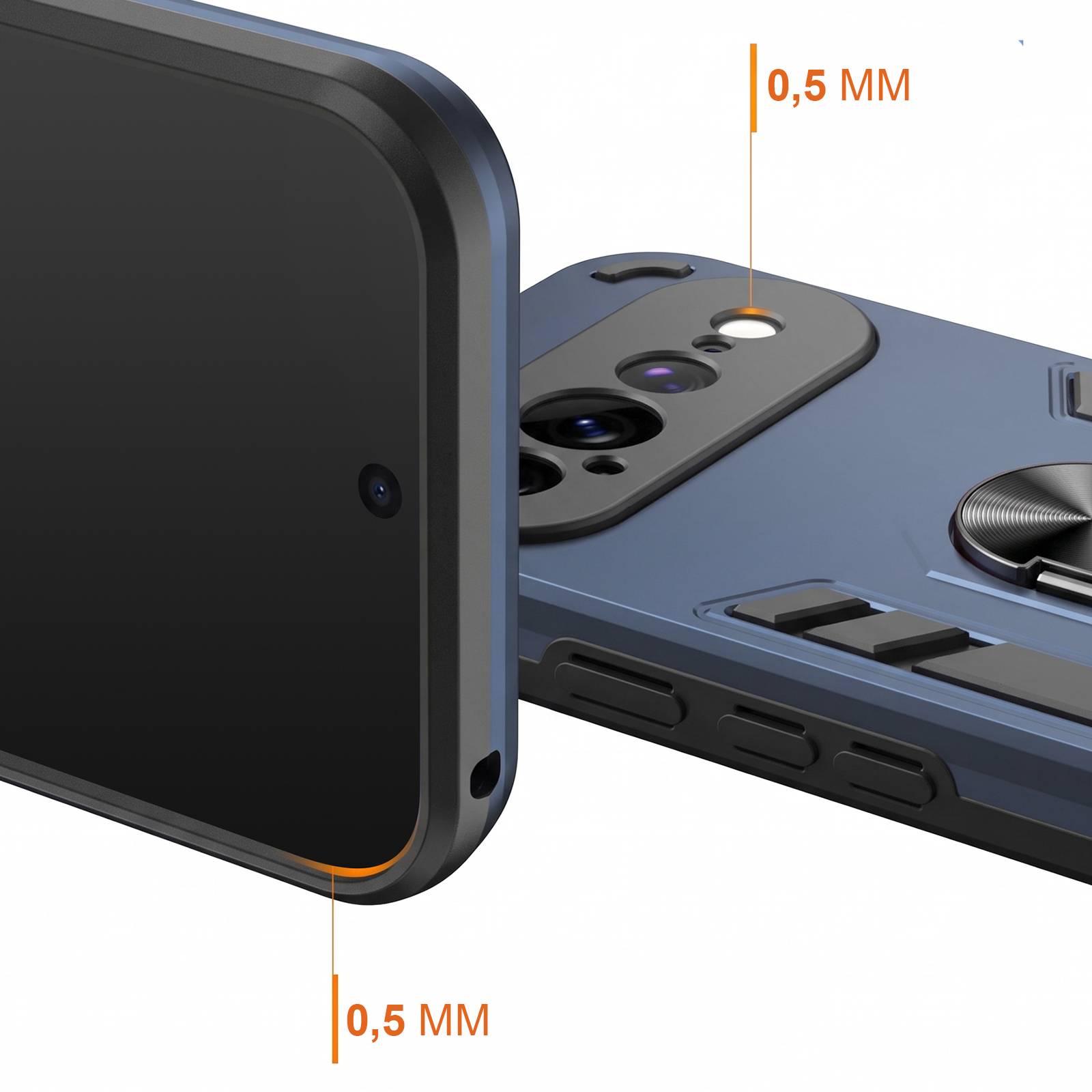 Coque pour Google Pixel 11 Pro XL Antichoc avec Bague et Cache Caméra-2