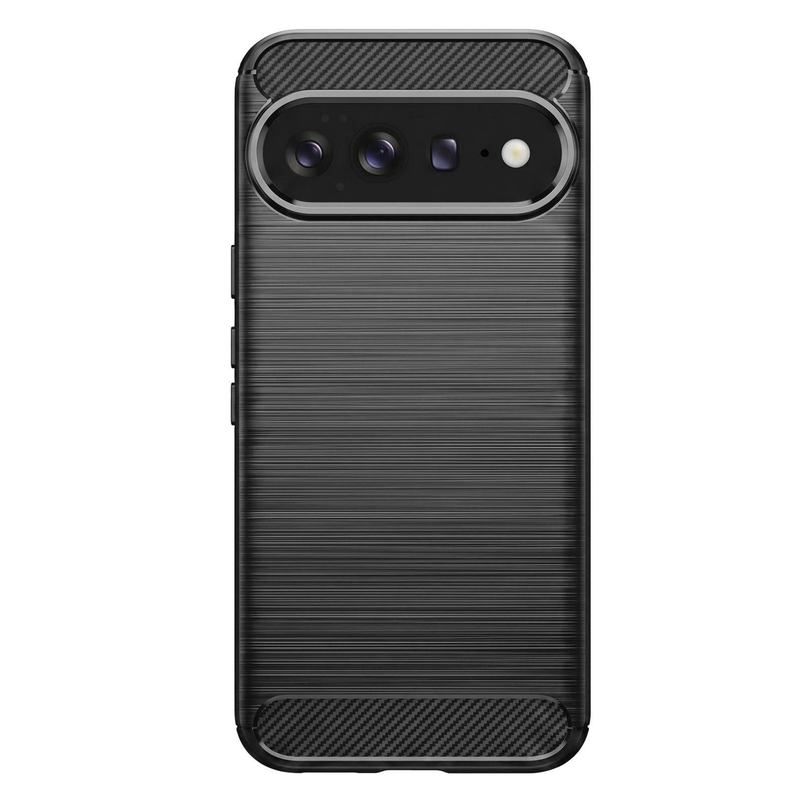 Coque pour Google Pixel 11 Pro XL Effet Métal Brossé avec Contour Caméra-0