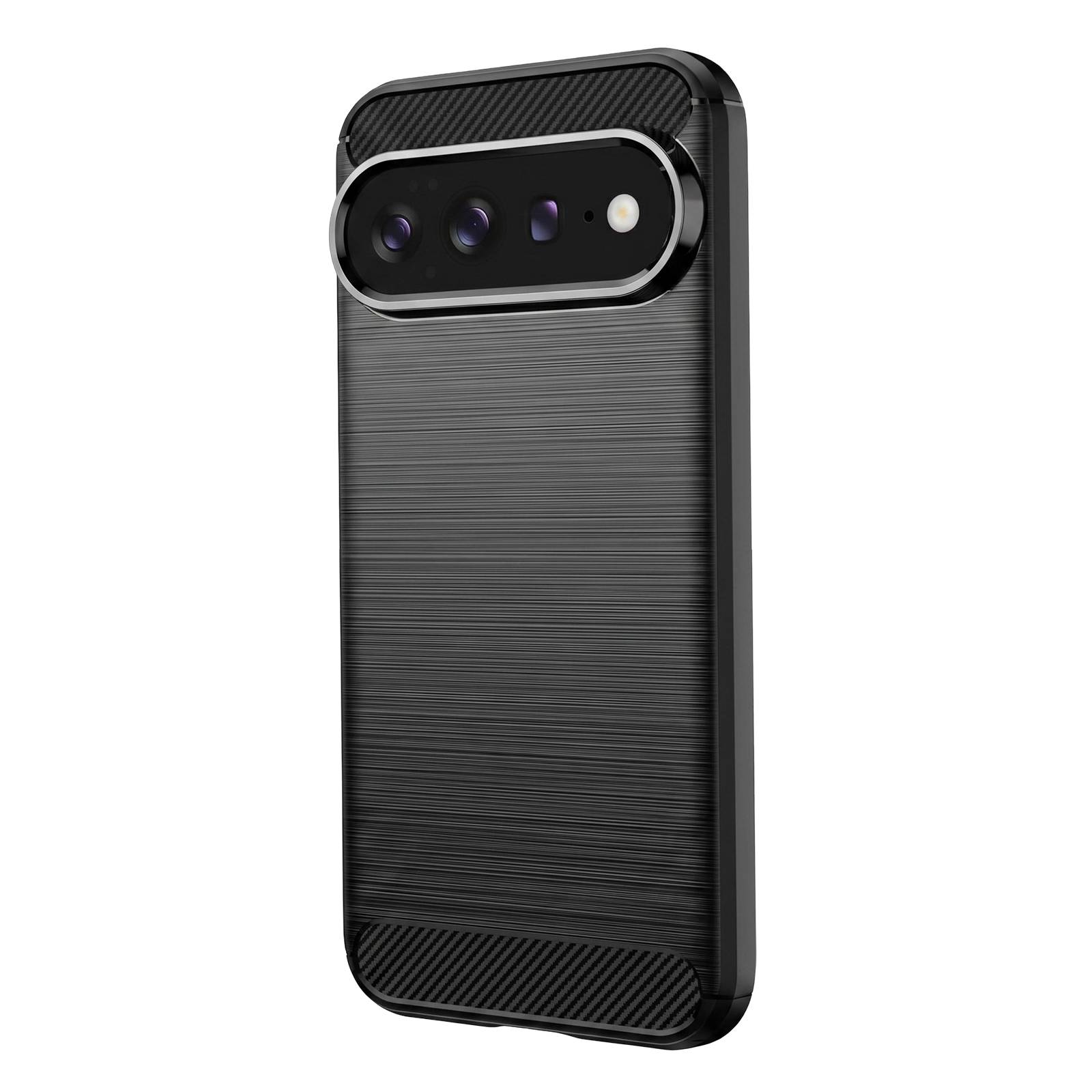 Coque pour Google Pixel 11 Pro XL Effet Métal Brossé avec Contour Caméra-1