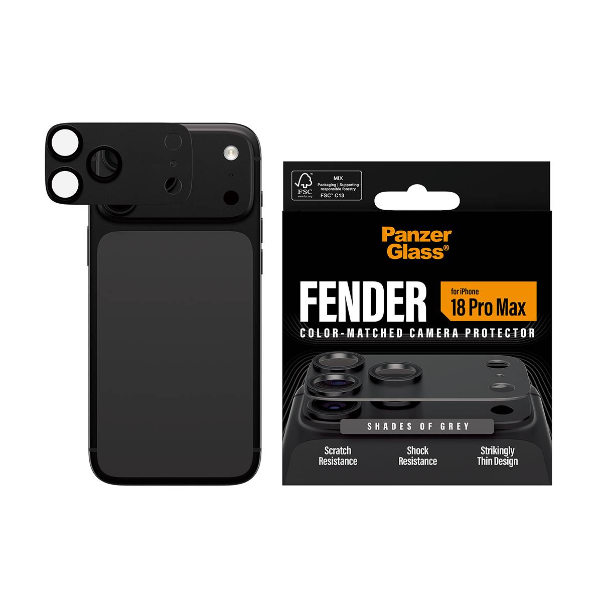 Protection d'Objectif Caméra pour iPhone 18 Pro Max avec Cadre en Aluminium-1
