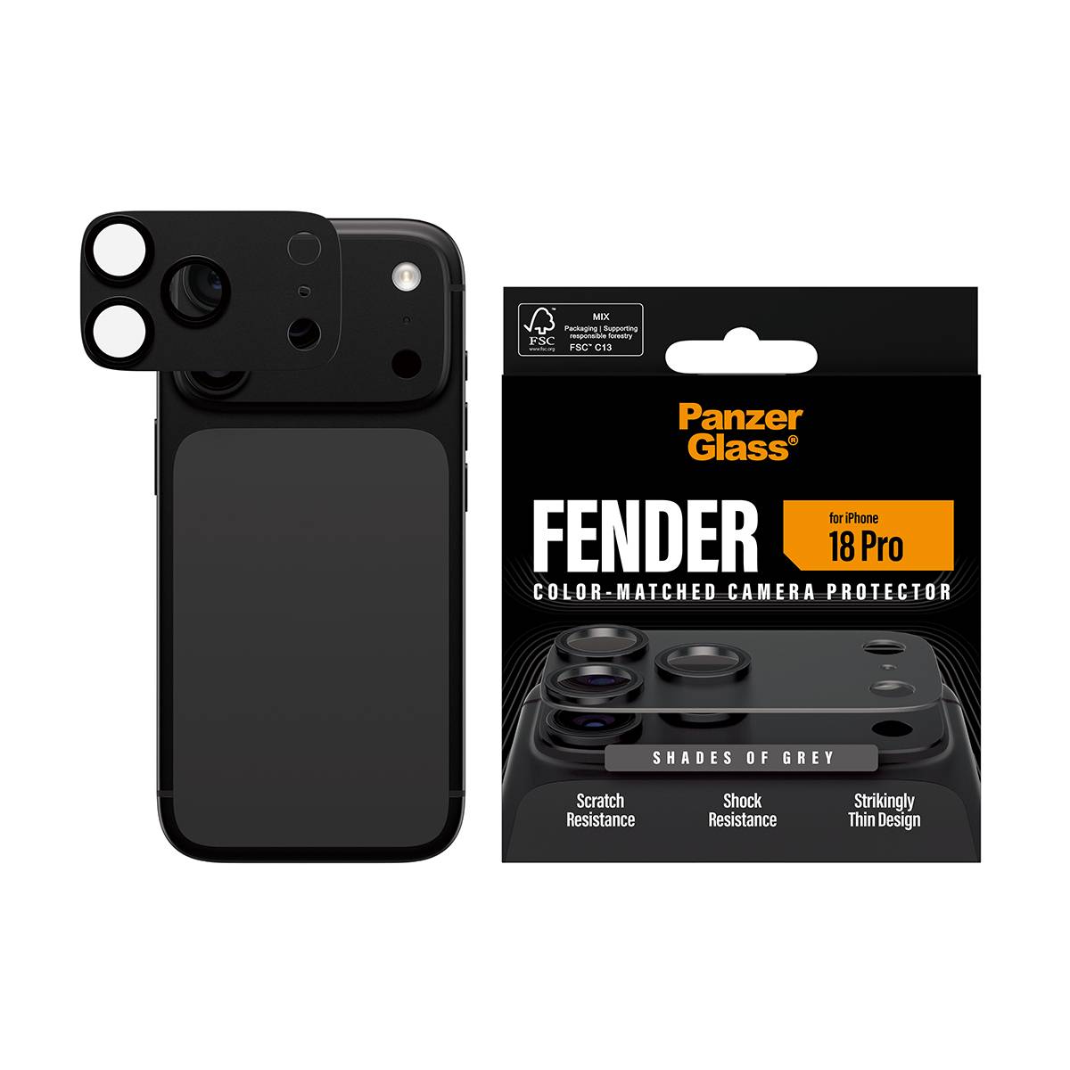 Protection d'Objectif Caméra pour iPhone 18 Pro avec Cadre en Aluminium-1