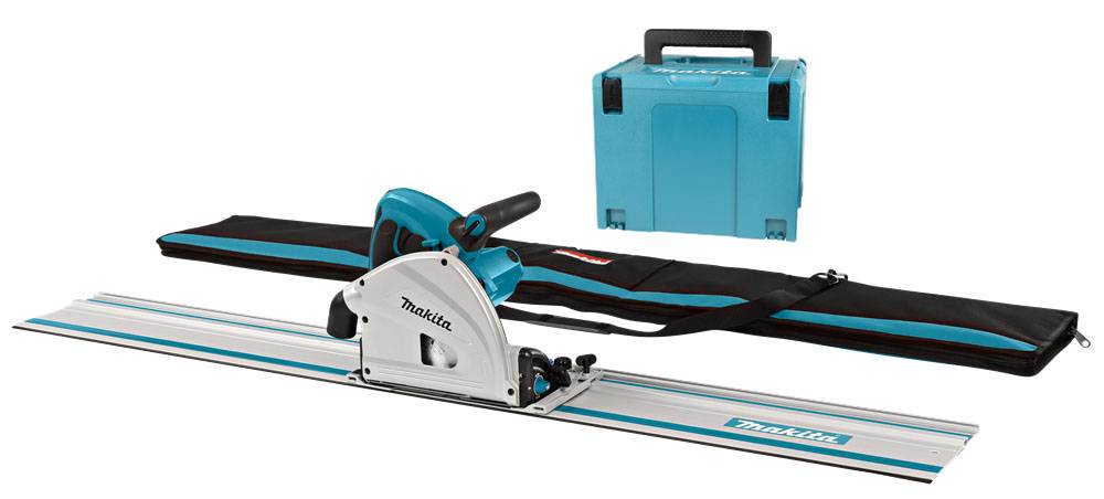 Scie plongeante 1300W + rail de guidage + coffret MAKPAC 4 - MAKITA - PROMOPACK8-0