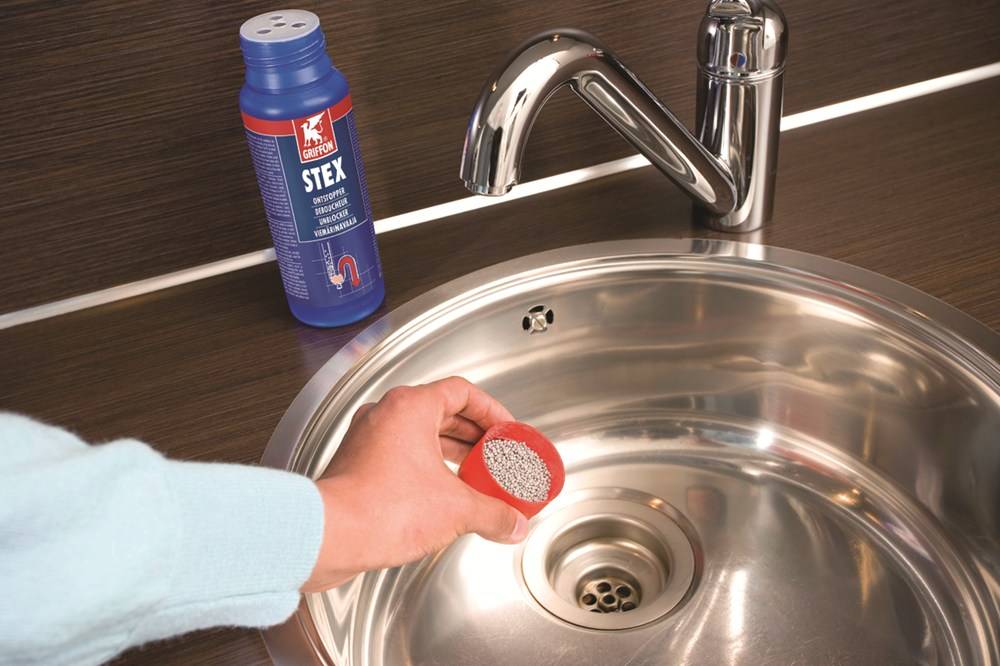 Déboucheur STEX microbille 600g pour évier, lavabo, douche, baignoire-1