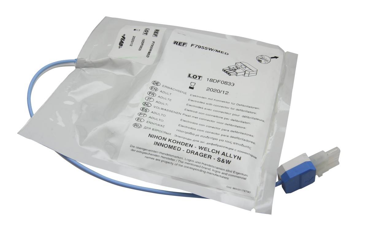 Électrodes de défibrillateur AKKUmed compatibles avec les défibrillateurs Welch Allyn AED10, AED20, PIC30, PIC40 et...-0