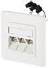 METZ CONNECT C6Amodul 3 ports 180°M UP blanc pur