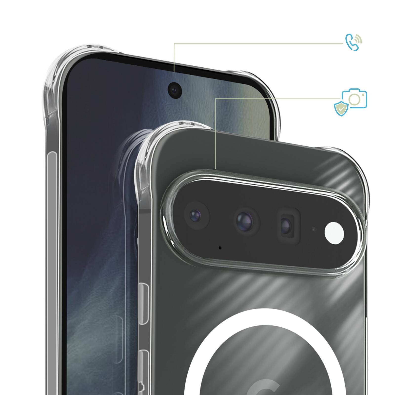 Coque Magnétique pour Google Pixel 11 avec Caméra Surélevée-2