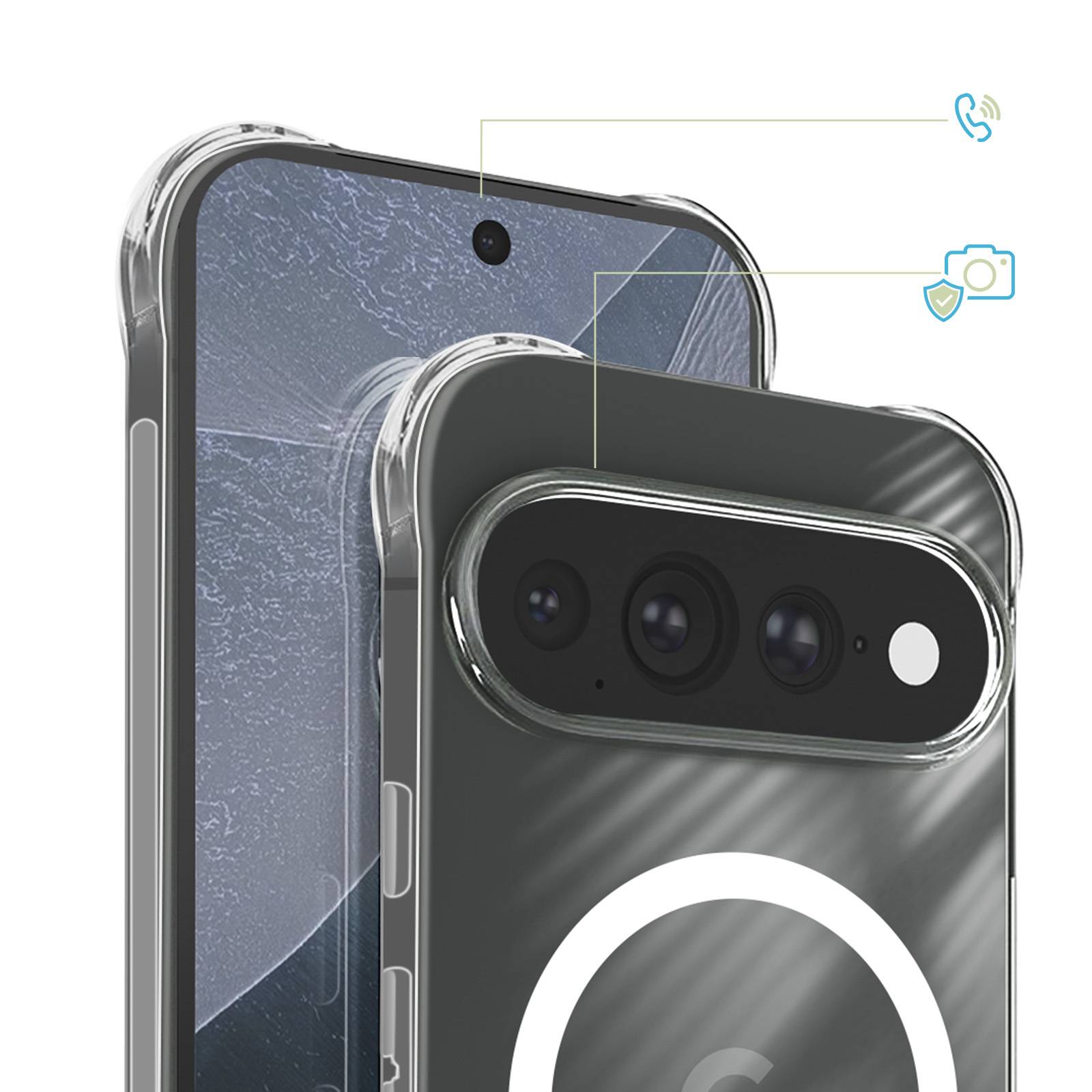 Coque Magnétique pour Pixel 11 Pro XL avec Caméra Surélevée-2