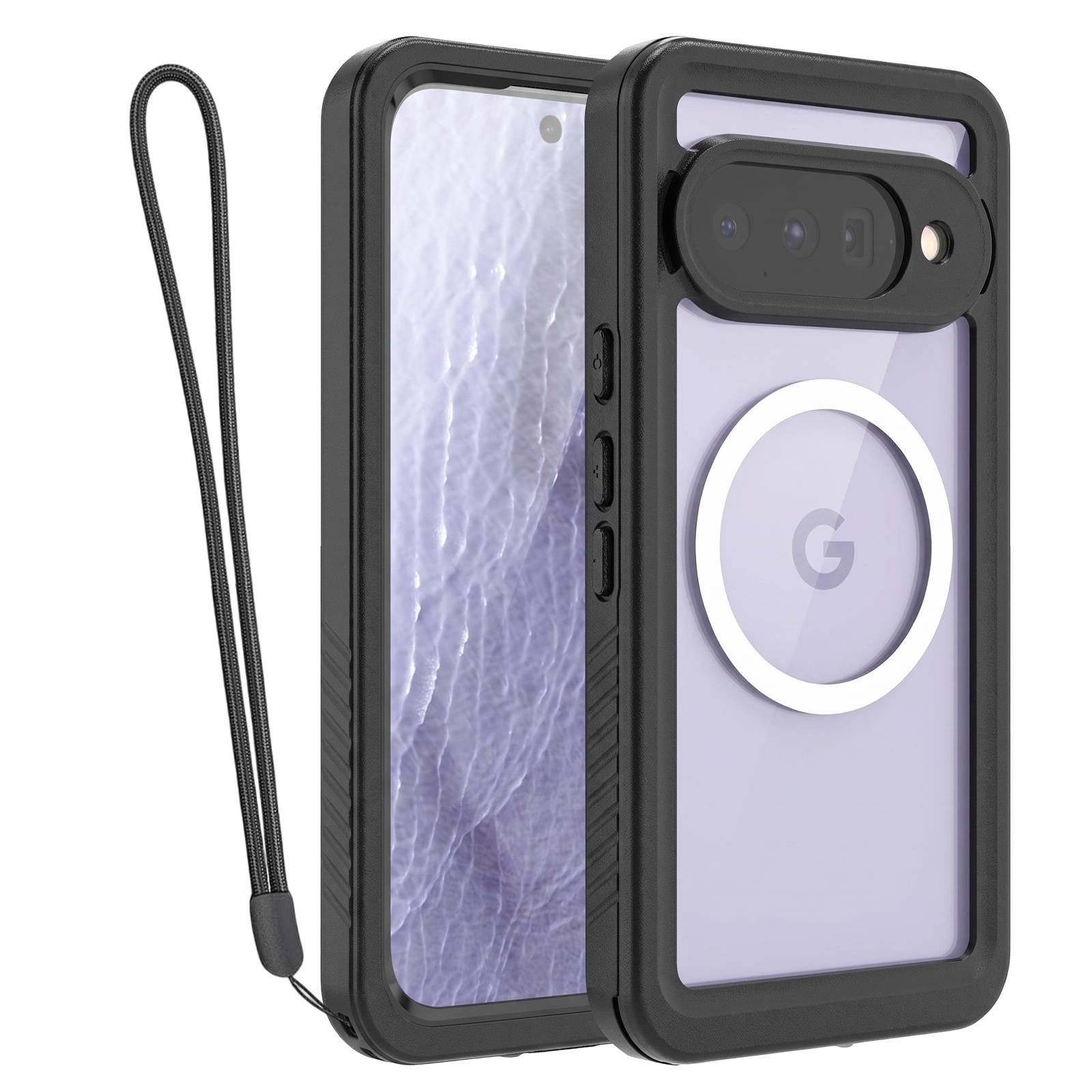Coque MagSafe pour Google Pixel 11 Étanche IP68 Antichoc 2m avec Dragonne-0