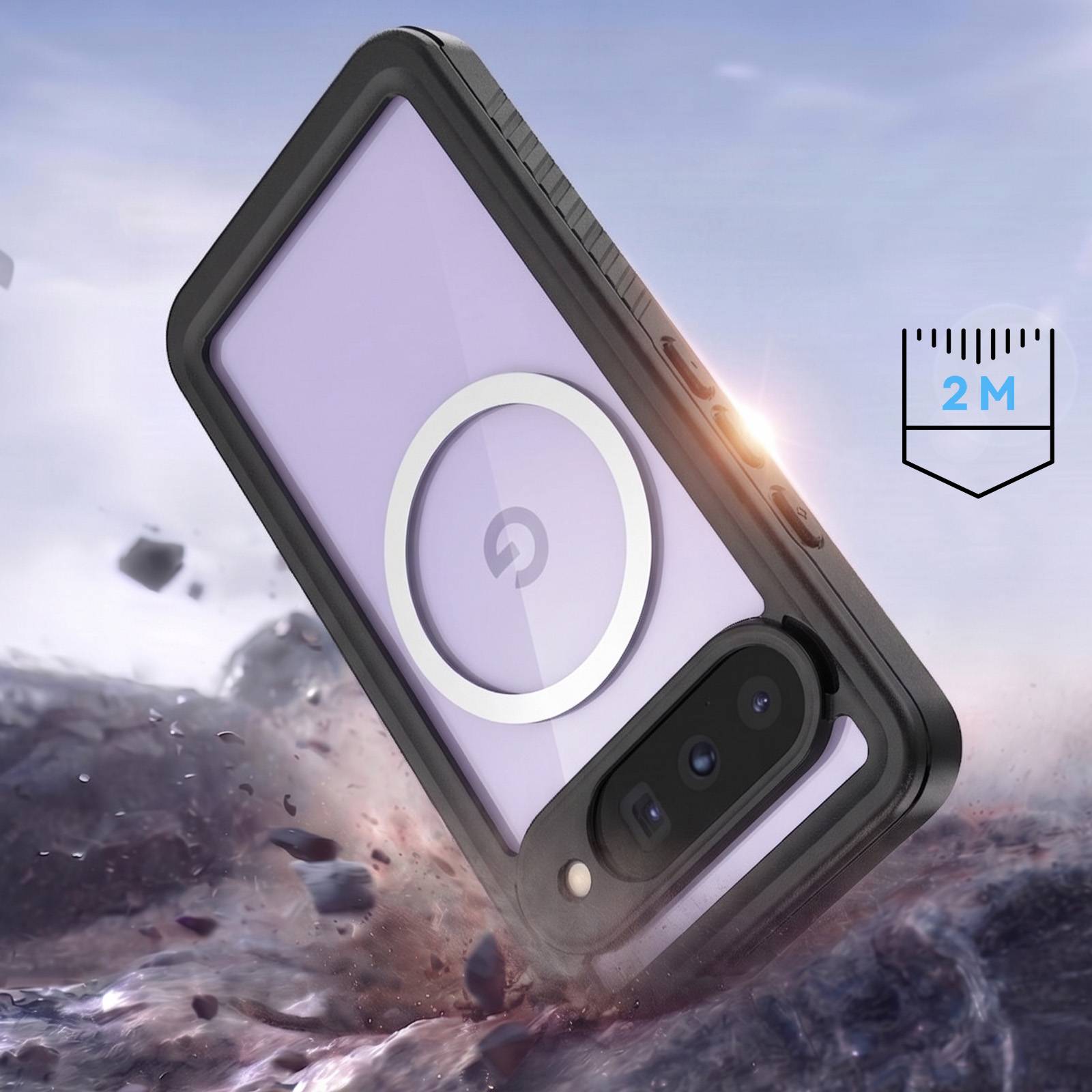 Coque MagSafe pour Google Pixel 11 Étanche IP68 Antichoc 2m avec Dragonne-2
