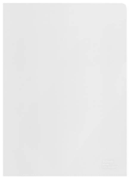 Chemise coin 100% recyclée ESSELTE A4 polypropylène 10/100e transparente assortie - Paquet de 100-5