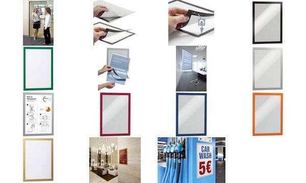 Pochettes adhésives Duraframe Durable pour document A4 - Lot de 2 - blanc-8