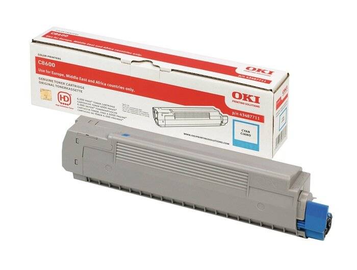 OKI C8600, C8800 cartouche de toner cyan capacité standard 6.000 pages pack de 1-3