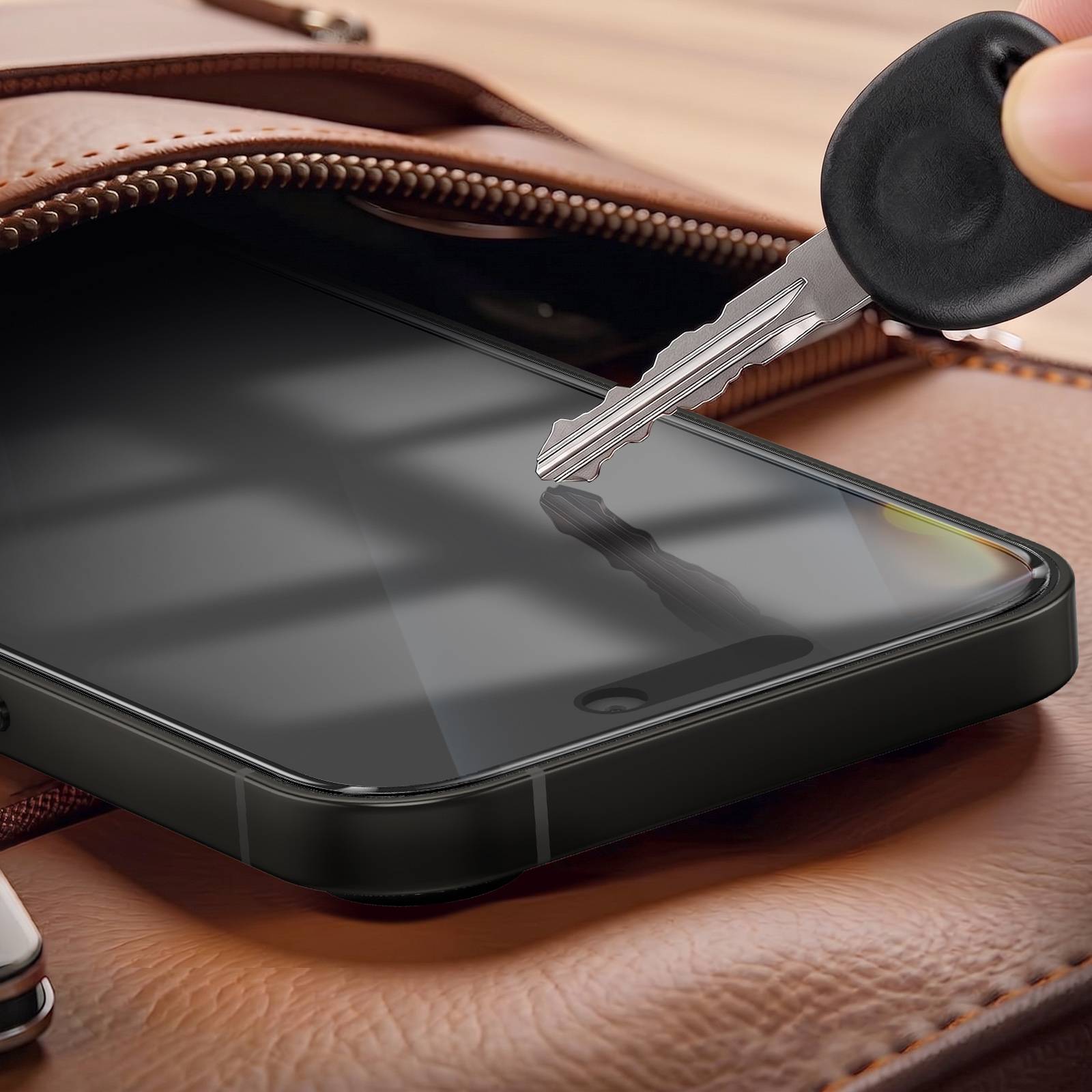Verre Trempé pour iPhone 14 Pro Antichoc avec Kit de Pose Magic Box-3