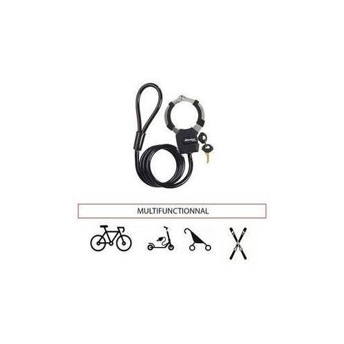 MASTER LOCK Câble Antivol à Clé avec Menotte [1m] 8275EURDPROBLK-4