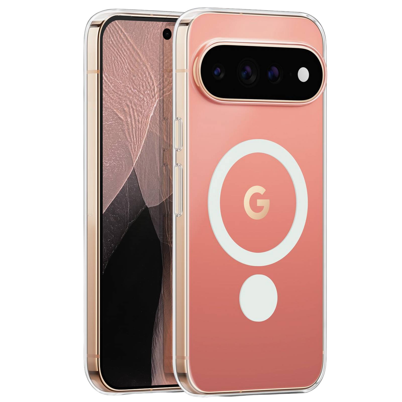 Coque Magnétique pour Google Pixel 11 Pro XL Bords Surélevés et Anneau PixelSnap-0