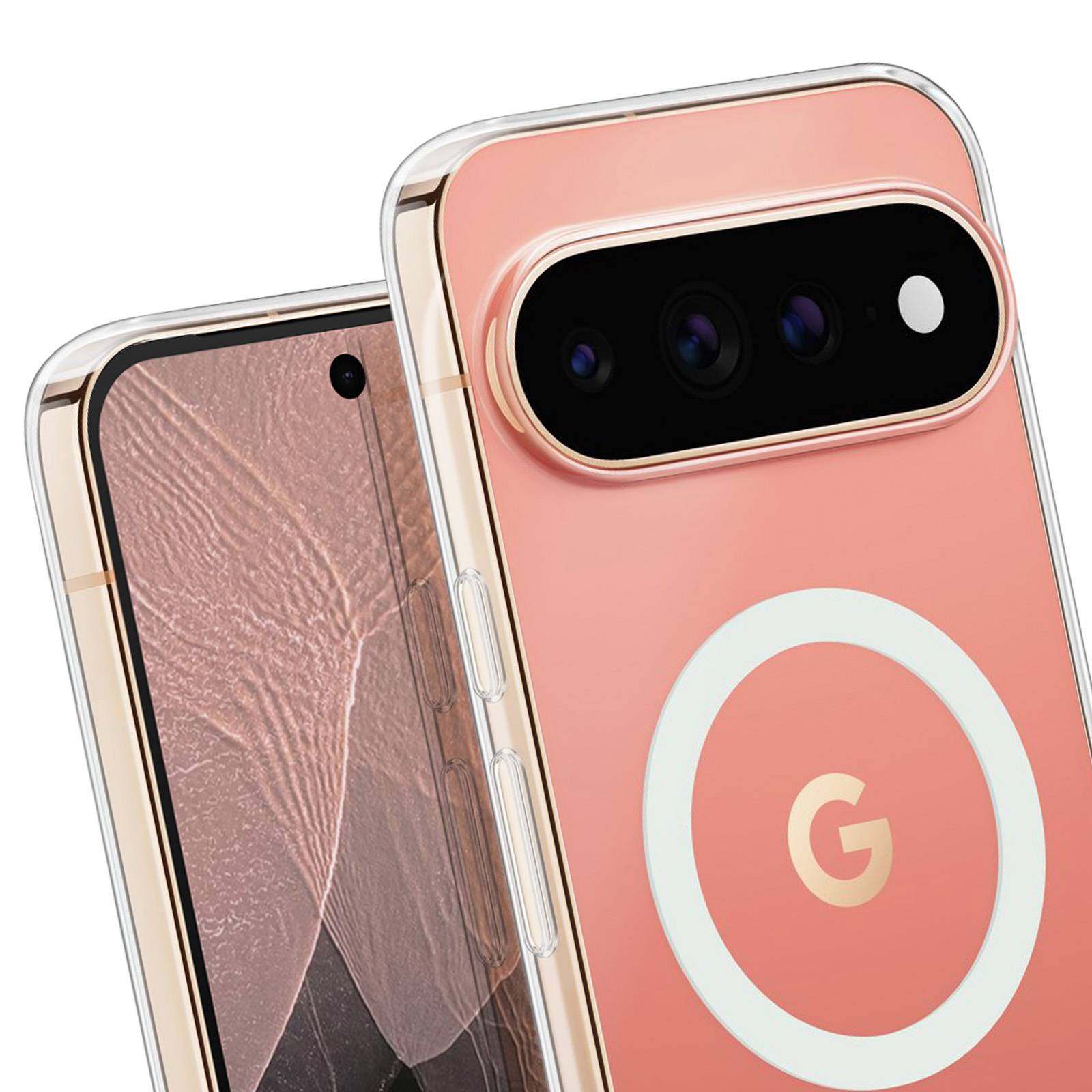 Coque Magnétique pour Google Pixel 11 Pro XL Bords Surélevés et Anneau PixelSnap-2