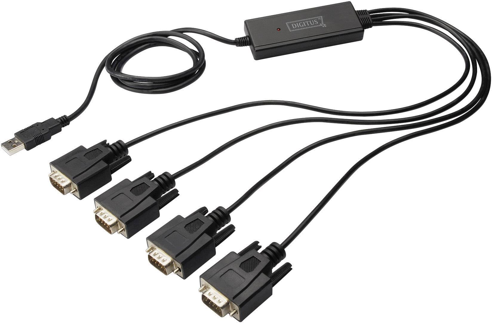 Digitus USB 2.0, série Câble adaptateur [1x USB 2.0 type A mâle - 4x SUB-D mâle 9 pôles] DIGITUS - USB 2.0 zu 4xRS232 Ka
