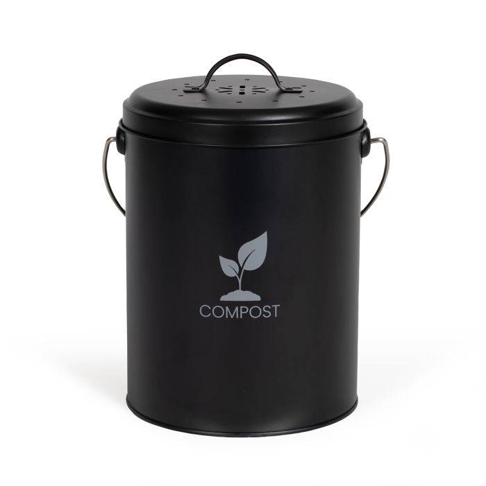 Seau à Compost De Cuisine 6l Noir Livoo MES154N-0