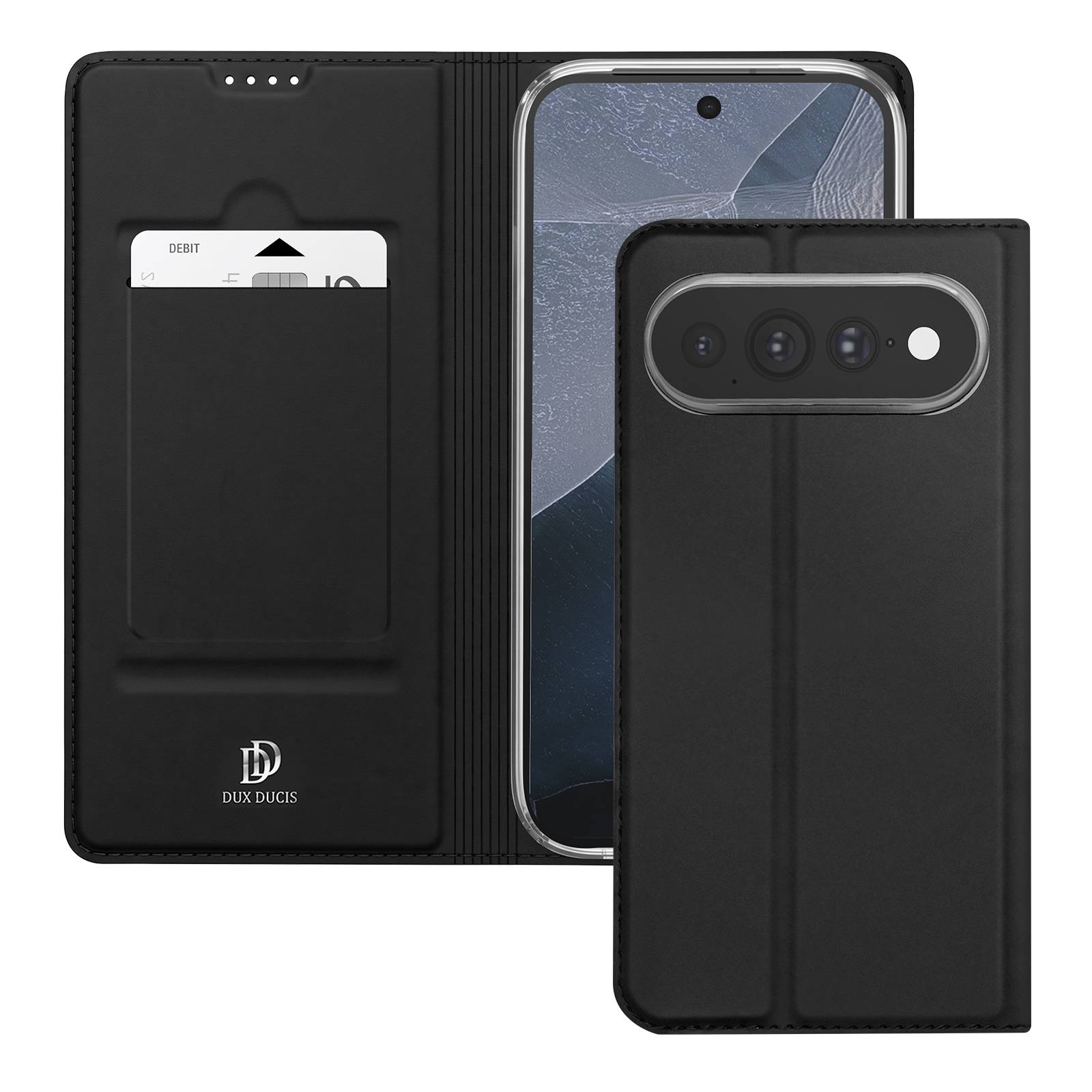 Étui pour Google Pixel 11 Pro XL Soft-touch avec Support Vidéo et Porte-Carte-1